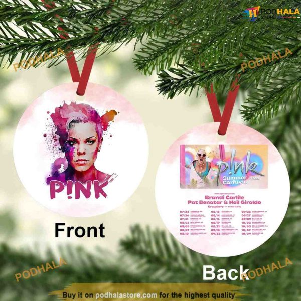Pink Singer Tour 2023 Ornament, Summer Carnival & Personalized Family Ornaments