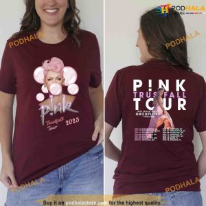 Pink Trustfall Tour 2023 Shirt Trustfall Album Tee Pink Singer Tour 2