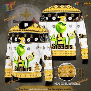 Pittsburgh Steelers Grinch Ugly Christmas Sweater, Funny Sweater