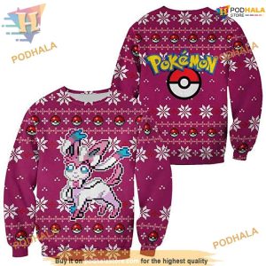 Pokemon 3D Ugly Christmas Sweater, Funny Xmas Sweater