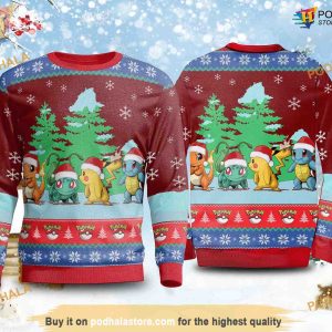 Pokemon Xmas Sweater, Funniest Ugly Christmas Sweater