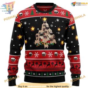 Pug Ugly Christmas Sweater, Family Ugly Christmas Sweater