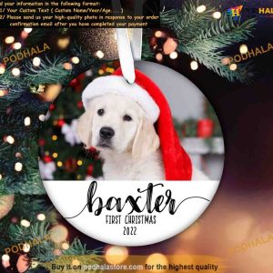 Puppies' First Christmas and Personalized Photo Ornaments