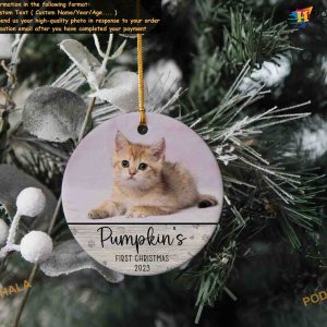 Puppys First Christmas Custom Dog Picture Personalized Keepsake 2