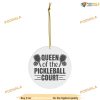 Queen of Pickleball Court Ornament, Custom Family Ornaments