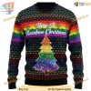 Rainbow LGBT Ugly Christmas Sweater, Funny Xmas Sweater