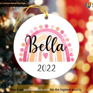 Rainbow Personalized Christmas Ornament, Family Christmas Tree Ornaments
