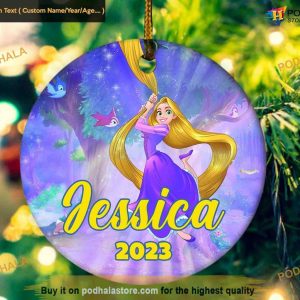Rapunzel Princess 2023 Ornament, Personalized Family Christmas Ornaments