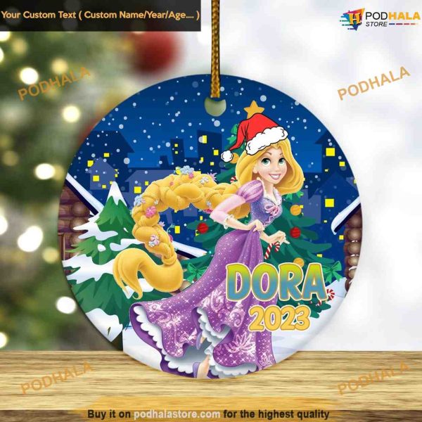 Rapunzel Tangled Christmas Ornament, Personalized Family Ornaments
