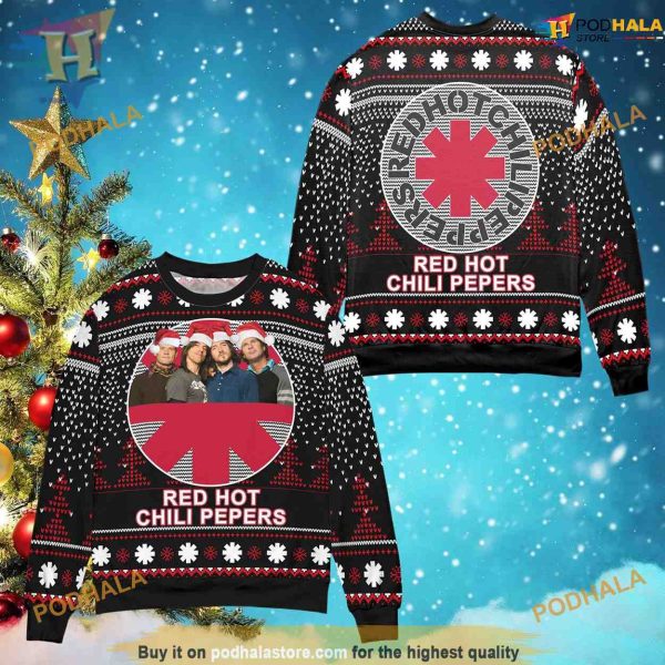 Red Hot Chili Peppers 3D Ugly Christmas Sweater, Funny Sweater