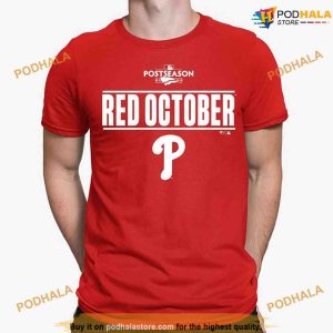 Red Phillies October 2023 Postseason Shirt, Red October Tee