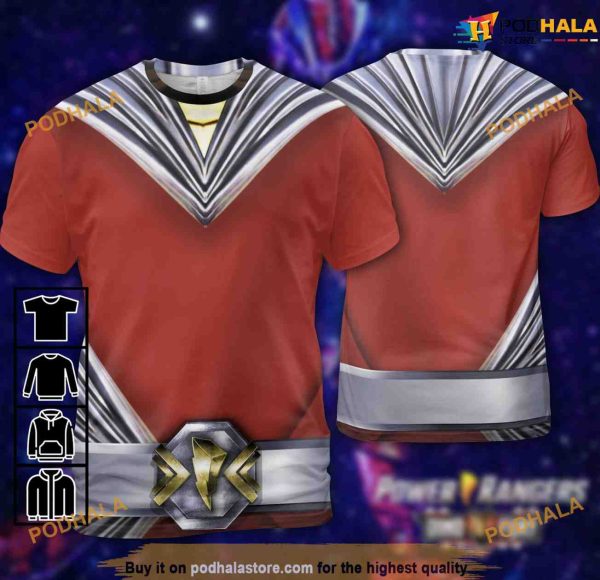 Red Rangers Cosmic Fury Galaxy Red 3D Hoodie For Christmas Gift