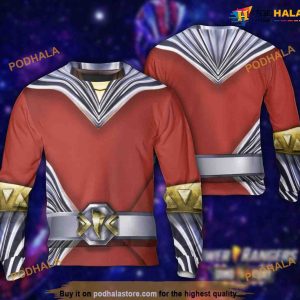 Red Rangers Cosmic Fury Galaxy Red 3D Hoodie For Christmas Gift 3