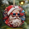 Red Santa Claus Sublimation Ornament, Personalized Family Ornaments