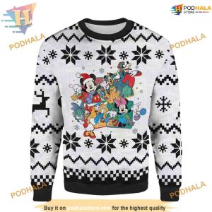 Retro Disney 3D Christmas Sweater, Funny Sweater