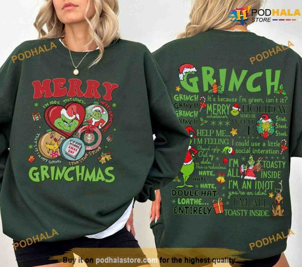 Retro Grinch Christmas Sweatshirt, Grinch Christmas Gifts