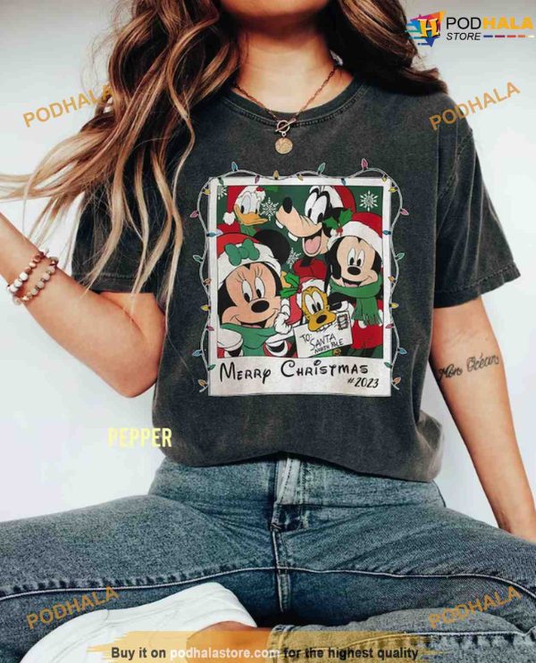 Retro Mickey and Friends Christmas Disney Comfort Color Shirt, Family Holiday Trip