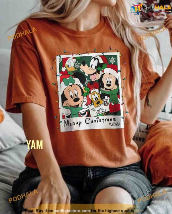 Retro Mickey and Friends Christmas Disney Comfort Color Shirt, Family Holiday Trip