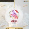Rhino Christmas Ceramic Ornament, Custom Family Ornaments