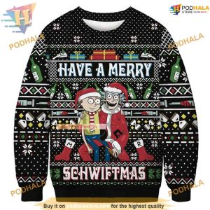 Rick and Morty Fans 3D Ugly Christmas Sweater, Friends Christmas Sweater
