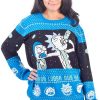 Rick and Morty Wubba Lubba Spaceship Sweater, Family Ugly Christmas Sweater