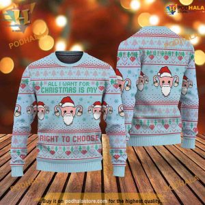 Right To Chose Sweater, Roe Your Vote, Ugly Christmas Sweater