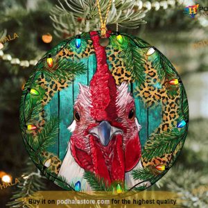 Roaster Head Western Ornament, Funny Christmas Ornaments