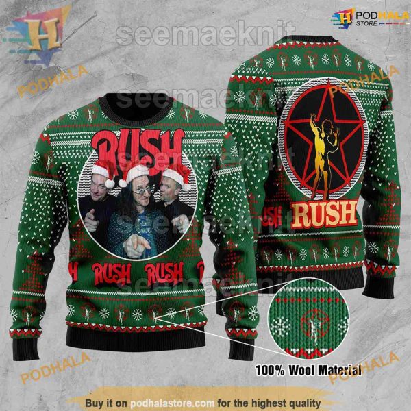 Rush Band 3D Sweater, Cute Ugly Christmas Sweater