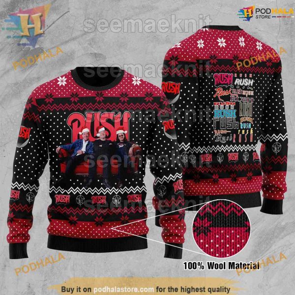 Rush Band Unisex Ugly 3D Sweater, Family Ugly Christmas Sweater
