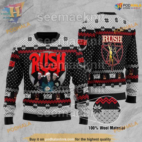 Rush Band Unisex Ugly 3D Sweater, Funny Xmas Sweater