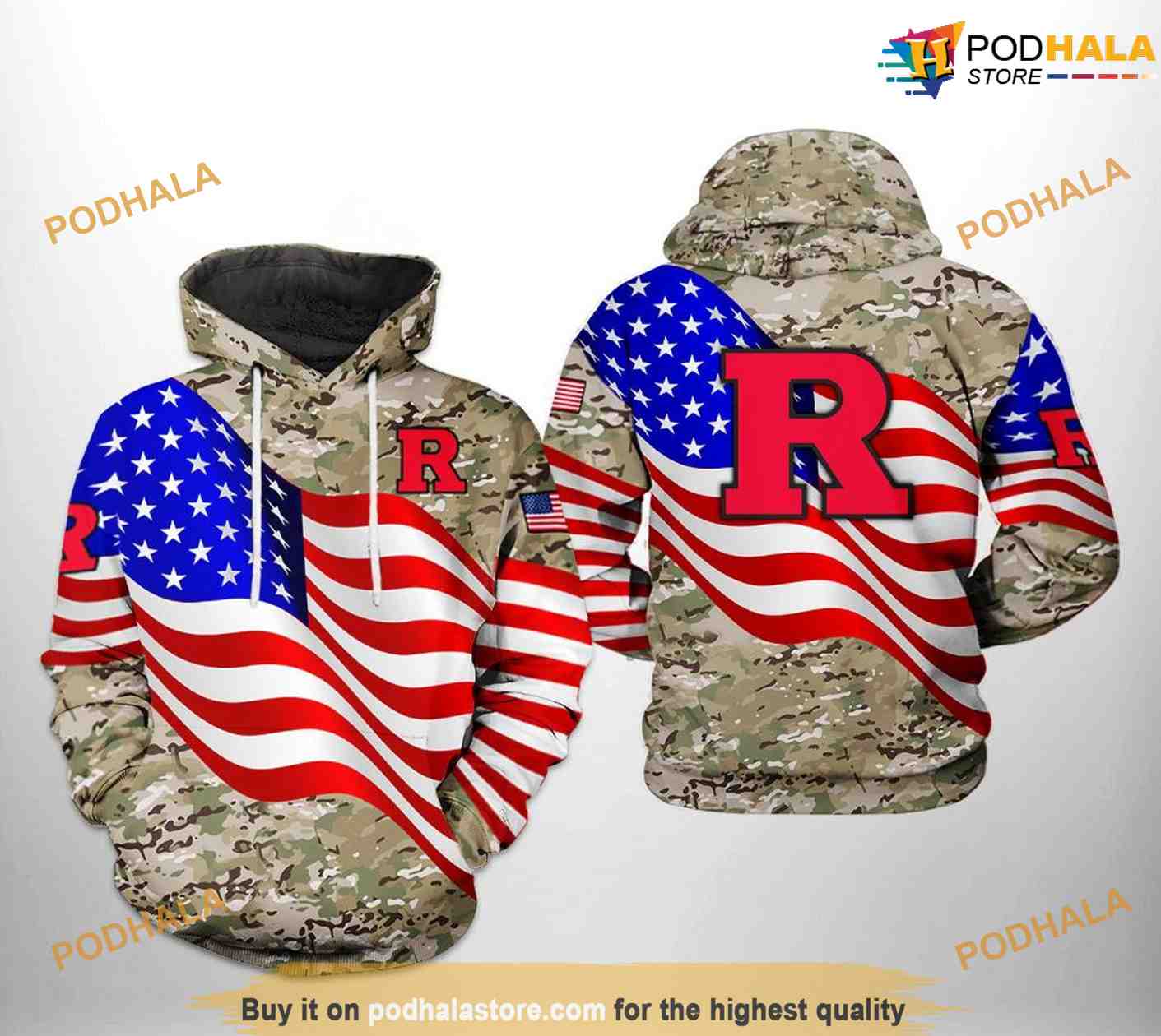 Rutgers Scarlet Knights US Flag Camo Veteran NCAA 3D Hoodie, Sweatshirt, Shirt Rutgers Scarlet Knights US Flag Camo Veteran NCAA 3D Hoodie, Sweatshirt, Shirt