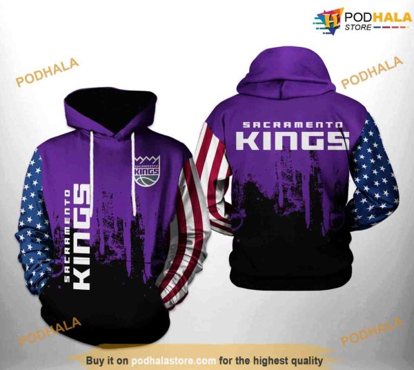 Sacramento Kings NBA Team US NBA Hoodie 3D