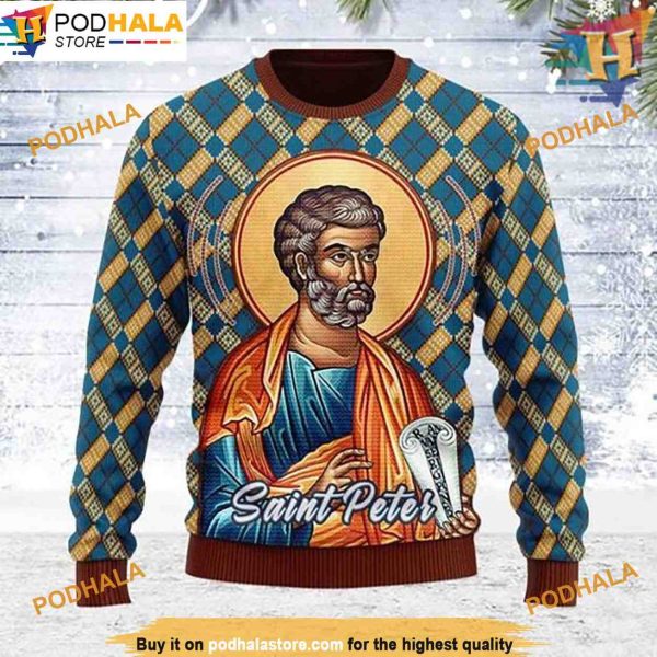 Saint Peter Ugly 3D Sweater, Friends Christmas Sweater