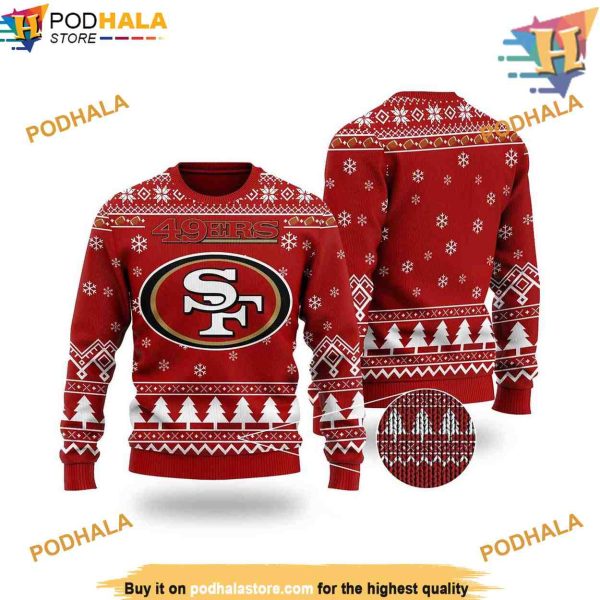 San Francisco Football Ugly 3D Christmas Sweater, Funny Womens Christmas Sweater
