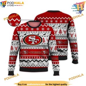 San Francisco Football Ugly Christmas Sweater, Family Ugly Christmas Sweater