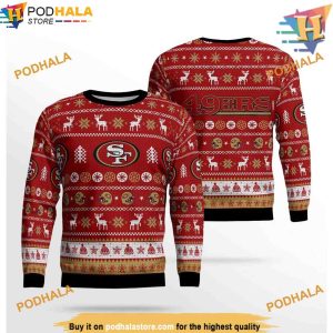 San Francisco Football Ugly Christmas Sweater, Friends Christmas Sweater