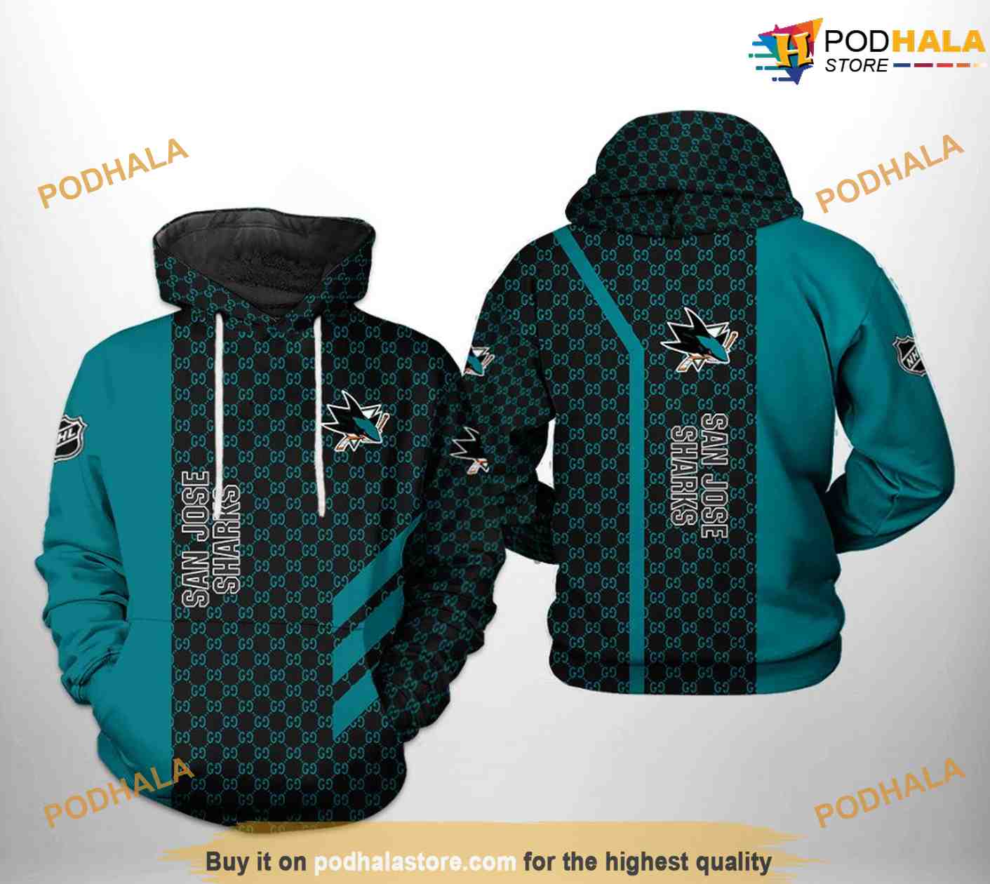 Always a San Jose Sharks All Over Print 3D Hoodie For Sport Fans