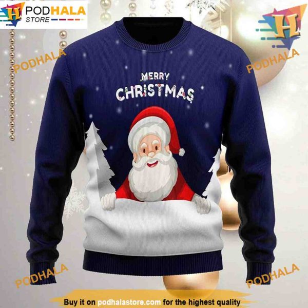 Santa Claus Is Coming Ugly Christmas Sweater, Funny Womens Christmas Sweater