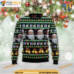 Santa Claus Jingle Bell 3D Christmas Sweater, Funny Xmas Gifts