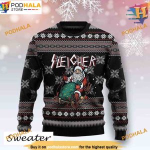 Santa Claus Sleigher Ugly Christmas Sweater, Funny Christmas Gift Ideas