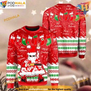 Santa Dancing Mele Kilikimaka Ugly Christmas Sweater, Great Gift For Christmas