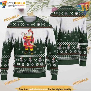 Santa Firefighter Ugly Christmas Sweater, Friends Christmas Sweater