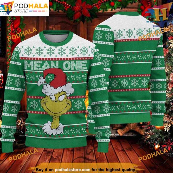 Santa Grinch Ugly Christmas Sweater, Funny Christmas Gift Ideas