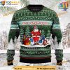 Santa Skiing Up To Snow Good Ugly Sweater, Funny Xmas Sweater