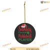 Santa's Top Pickleball Player Ceramic Ornament, Friends Christmas Ornaments