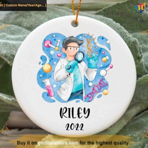Scientist Christmas Ornament, Funny Tree Decoration