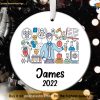 Scientist Santa Ornament, Family Christmas Tree Decor