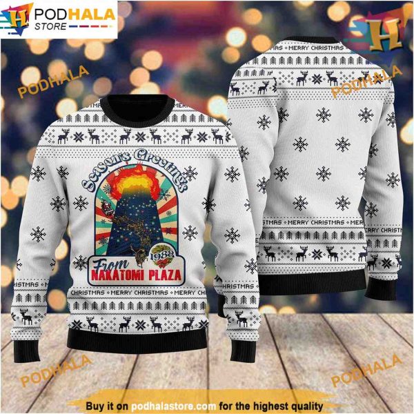 Season Greeting From Nakatomi Ugly Sweater, Friends Christmas Sweater