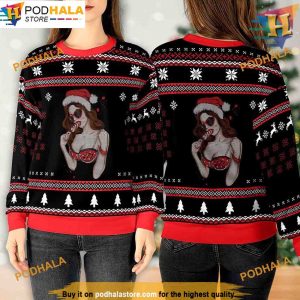 Sexy Girl Christmas Sweater, Funny Christmas Gift Ideas 3D