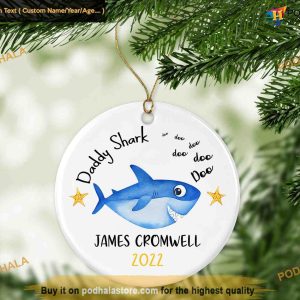 Shark Ornament For Dad's Festive Joy, Family Christmas Tree Decoration